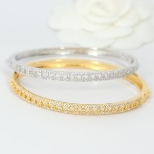 NEW Micro Pave CZ Diamonds Cuff Bangle Bracelet